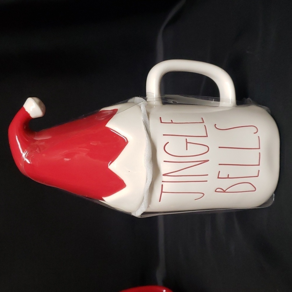 Rae Dunn NWT "JINGLE BELLS" Lidded Holiday Mug